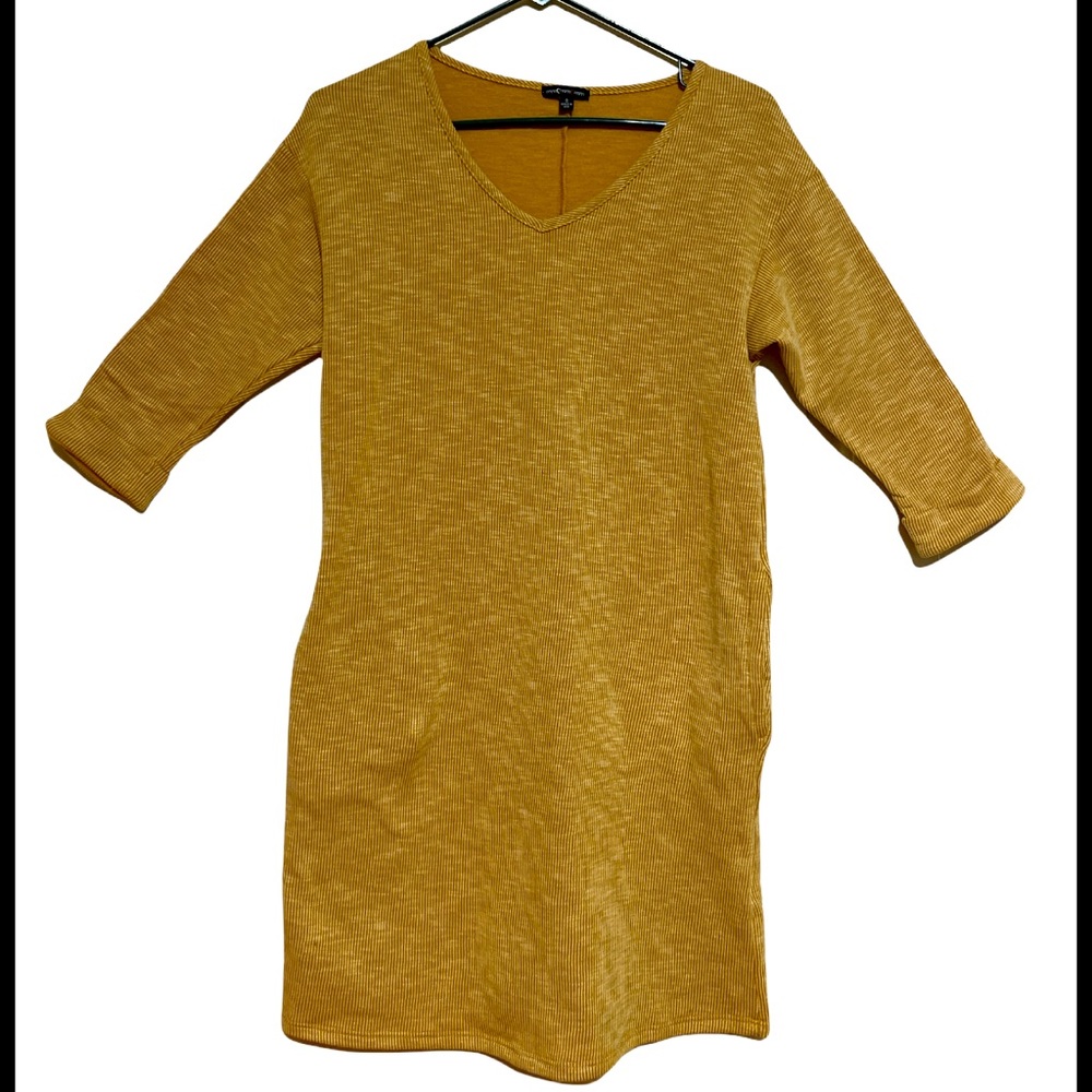 Comfortable Yellow dress with pockets